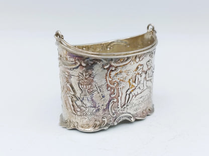 Zilveren miniatuur as- of koolbak, H. Hooijkaas, Schoonhoven, ca. 1920