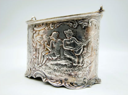 Zilveren miniatuur as- of koolbak, H. Hooijkaas, Schoonhoven, ca. 1920