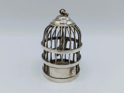 Zilveren miniatuur vogelkooi, J. Postmus, Hoorn, ca. 1920