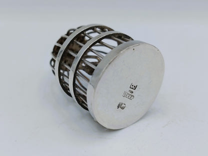 Zilveren miniatuur vogelkooi, J. Postmus, Hoorn, ca. 1920