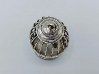 Zilveren miniatuur vogelkooi, J. Postmus, Hoorn, ca. 1920