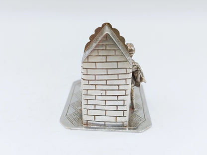 Zilveren miniatuur poppenkastvoorstelling, J.S. Zwanenburg, Sneek, ca. 1925