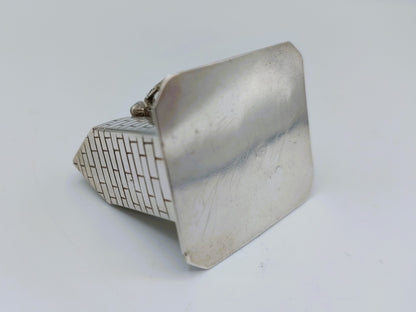 Zilveren miniatuur poppenkastvoorstelling, J.S. Zwanenburg, Sneek, ca. 1925