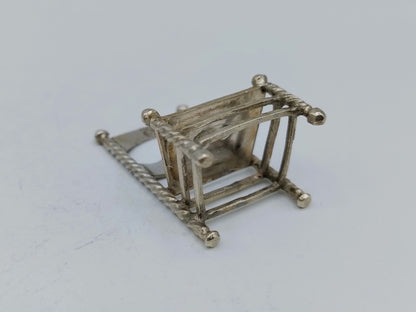 Zilveren miniatuur stoel, F.J. Treeling, Sneek, 1895