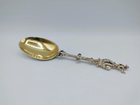 Zilveren sierlepel, bierbrouwer, Gebr. Roelfsema, Winsum, ca. 1900
