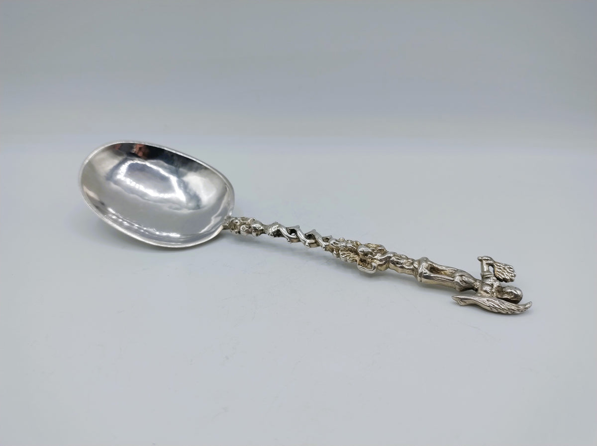 Zilveren gelegenheidslepel, Koningskoets, G.W. Pierkens, Bolsward, ca. 1700