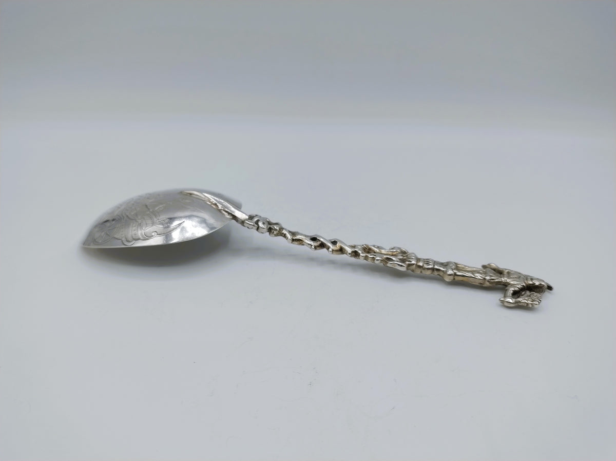 Zilveren gelegenheidslepel, Koningskoets, G.W. Pierkens, Bolsward, ca. 1700