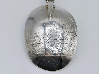 Zilveren gelegenheidslepel, Koningskoets, G.W. Pierkens, Bolsward, ca. 1700