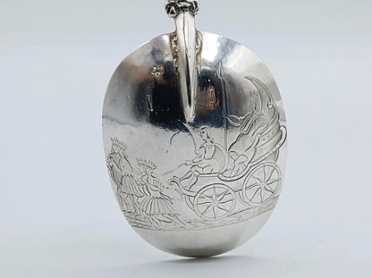 Zilveren gelegenheidslepel, Koningskoets, G.W. Pierkens, Bolsward, ca. 1700