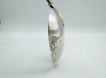 Zilveren gelegenheidslepel, Koningskoets, G.W. Pierkens, Bolsward, ca. 1700