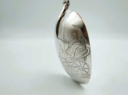 Zilveren gelegenheidslepel, Koningskoets, G.W. Pierkens, Bolsward, ca. 1700