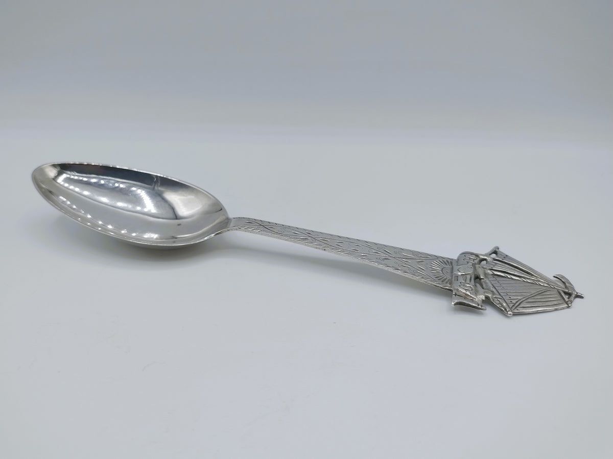 Zilveren geboortelepel, M. Warren, Sneek, 1836