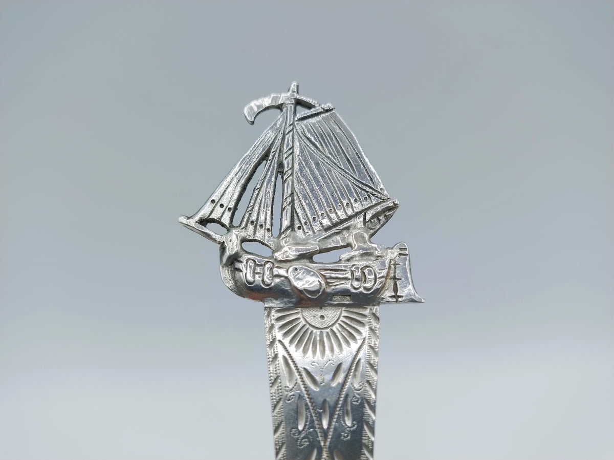 Zilveren geboortelepel, M. Warren, Sneek, 1836