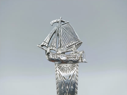 Zilveren geboortelepel, M. Warren, Sneek, 1836