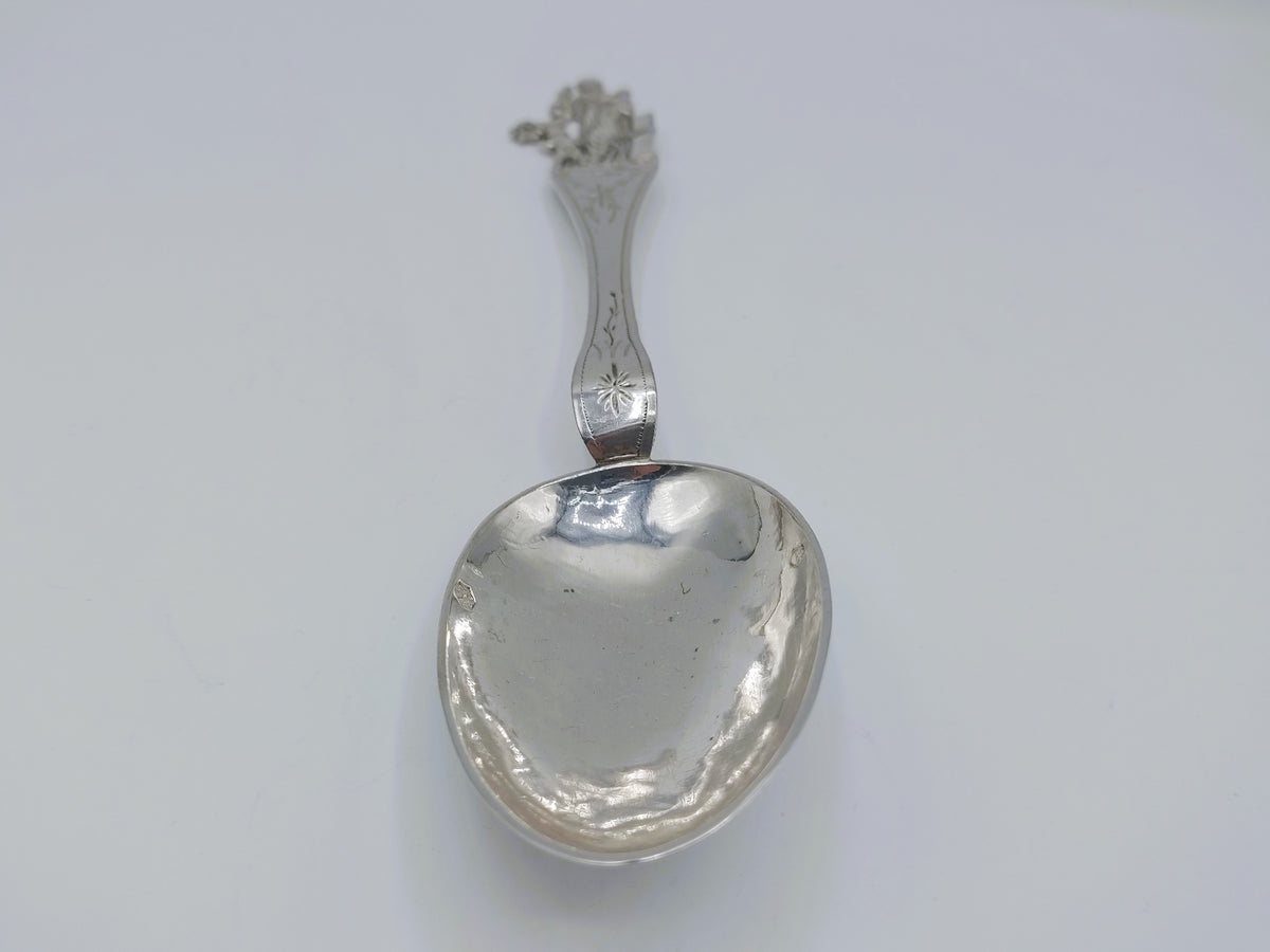 Zilveren geboortelepel, D. Haan, Sneek, 1824