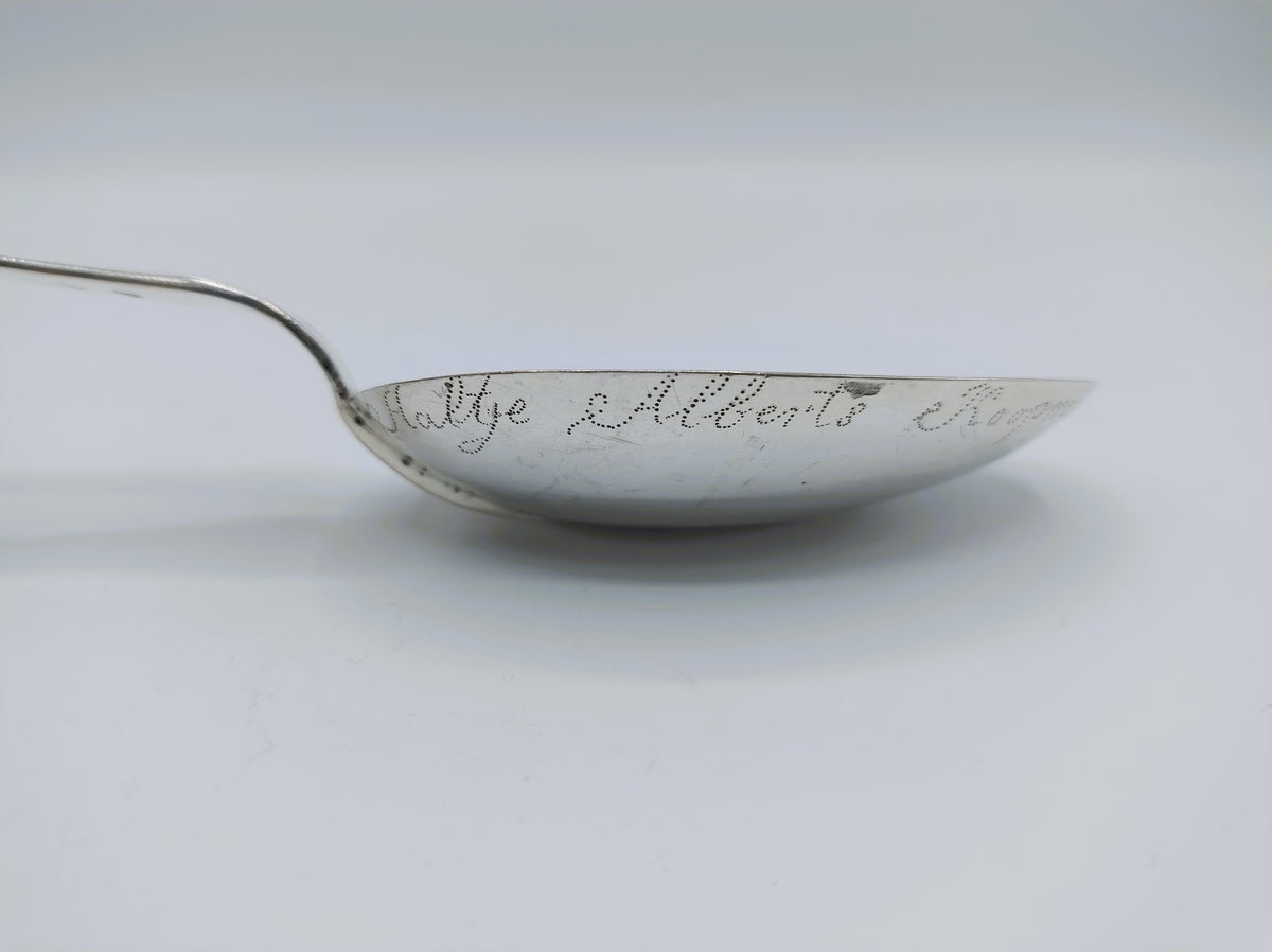 Zilveren geboortelepel, D. Haan, Sneek, 1824