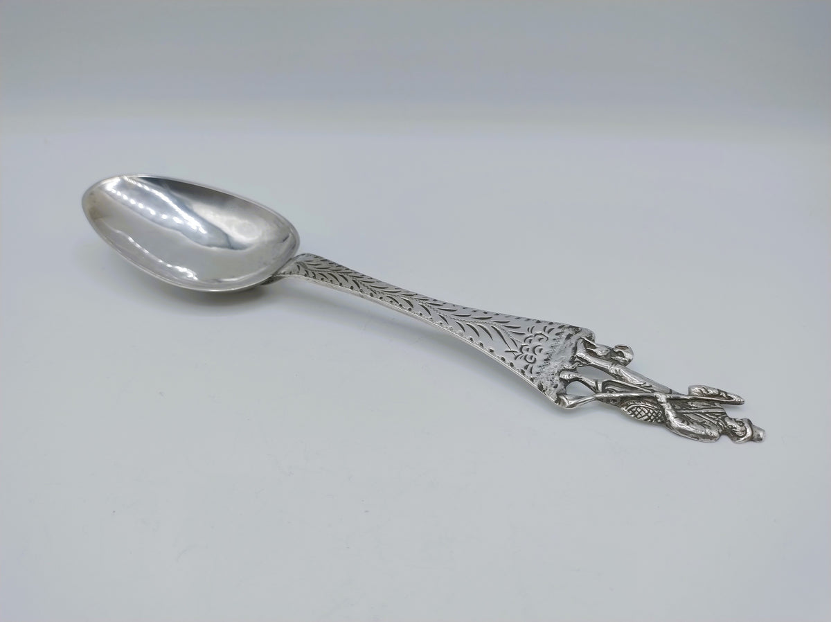Zilveren geboortelepel, L. van Manen, Sneek, 1866