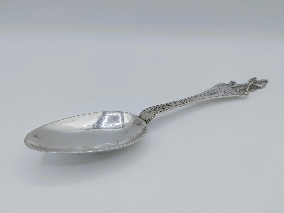 Zilveren geboortelepel, L. van Manen, Sneek, 1866