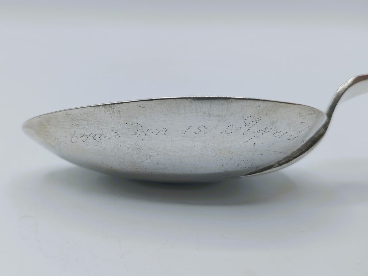Zilveren geboortelepel, D. Haan, Sneek, 1823