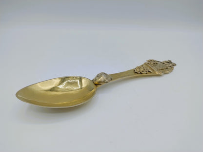 Vergulde geboortelepel, L.F. Wartna, Bolsward, 1864