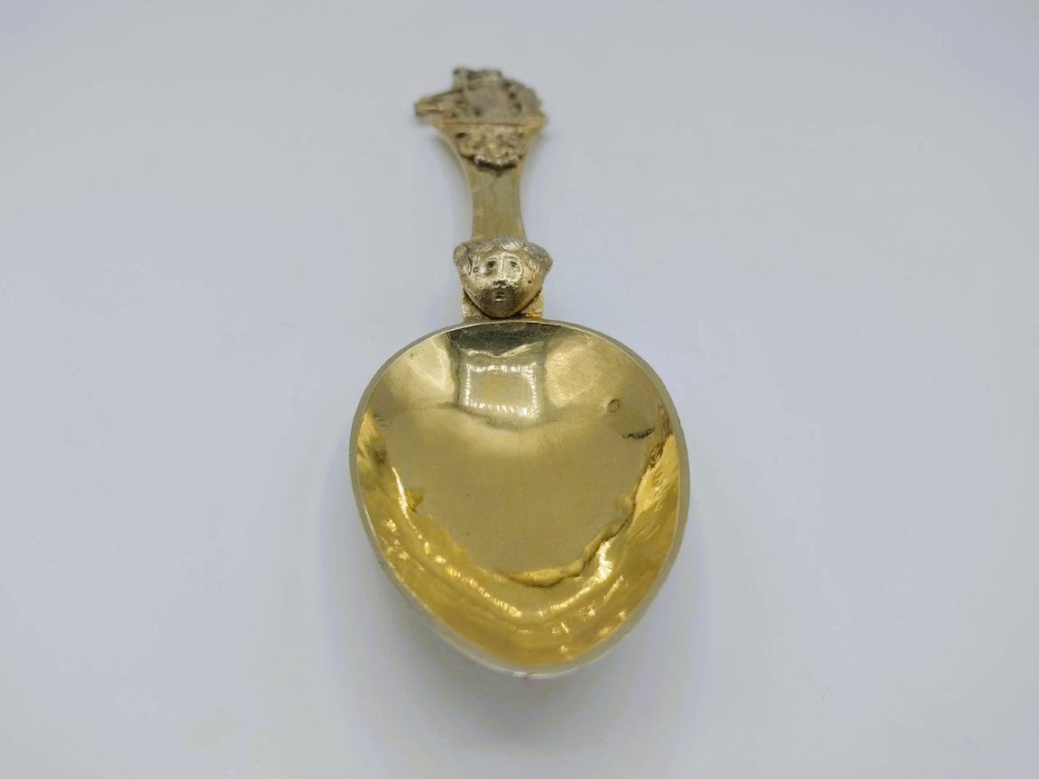 Vergulde geboortelepel, L.F. Wartna, Bolsward, 1864