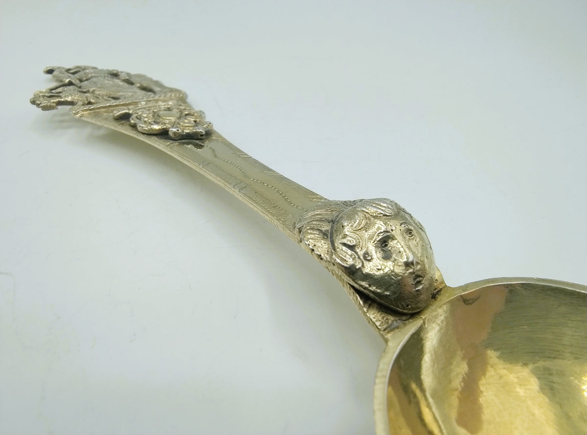 Vergulde geboortelepel, L.F. Wartna, Bolsward, 1864