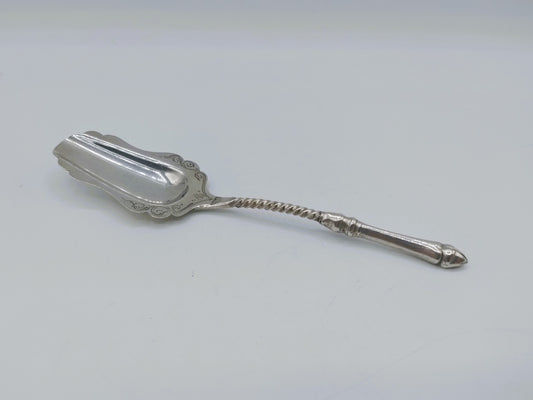 Zilveren suikerlepel. P. Siebma, Bergum, ca. 1890
