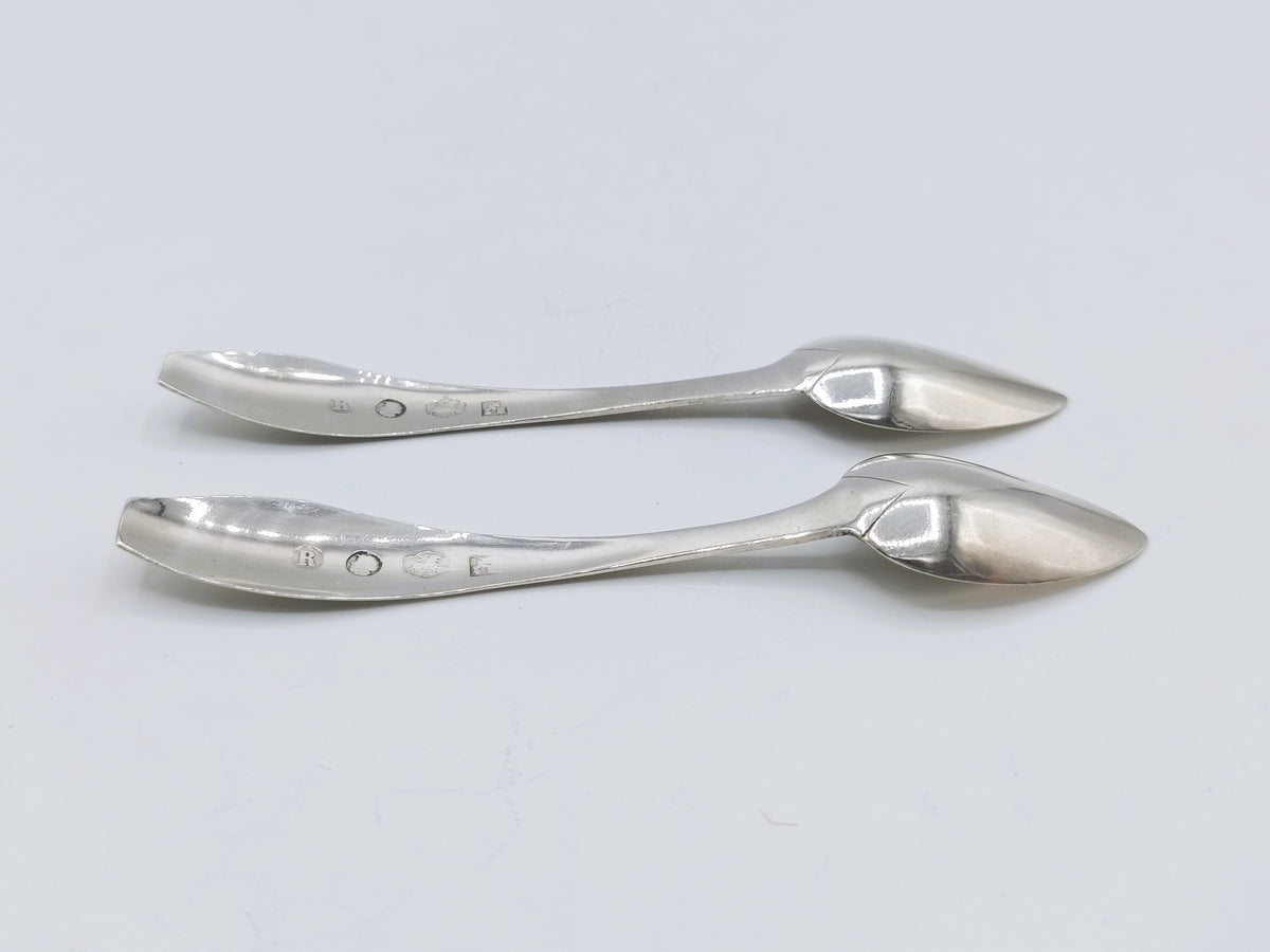 2 Zilveren zoutlepels, J.H. Eversbag, Amsterdam, 1851