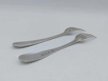 Set met zilveren vorkjes, S. Woortman, Amsterdam, 1844