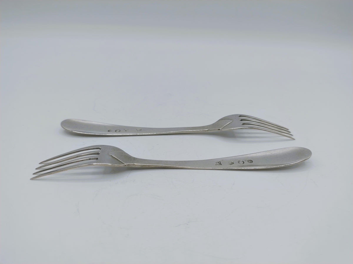 Set met zilveren vorkjes, S. Woortman, Amsterdam, 1844