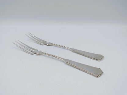 2 Zilveren vorken, Wed. A. Kuijlenburg, Schoonhoven, 1888