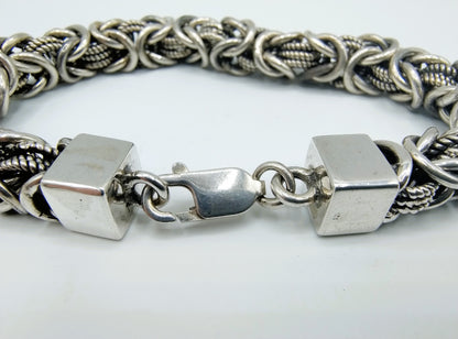 Zilveren heren koningsarmband, 925, 22,5 cm.