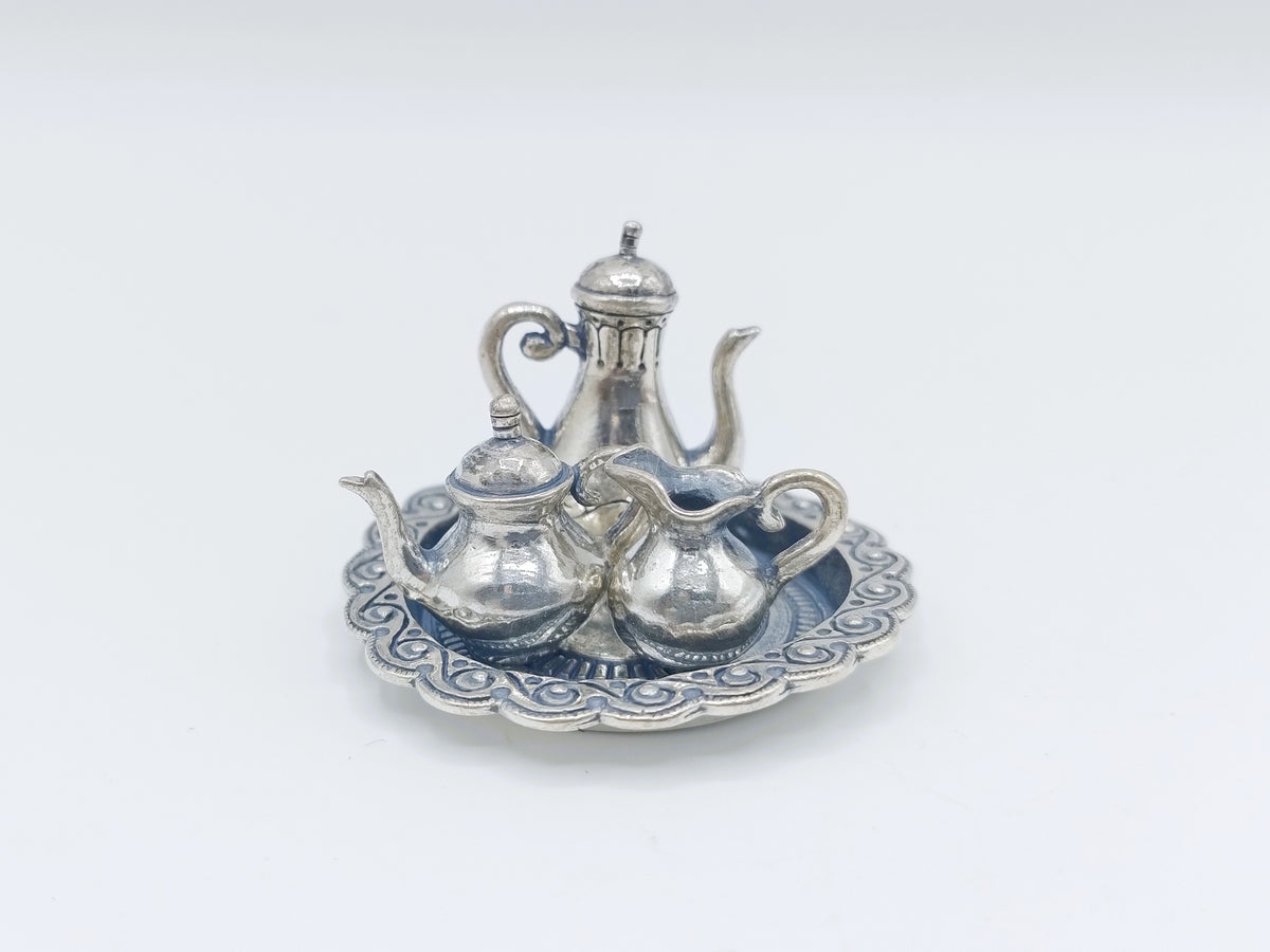 Zilveren miniatuur servies, 20e eeuws