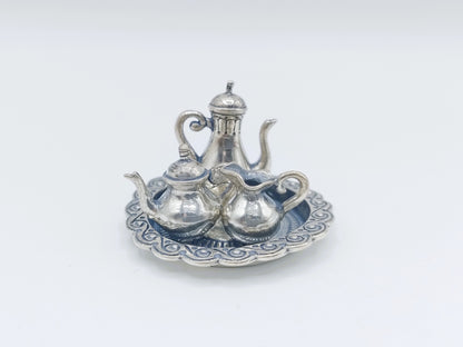 Zilveren miniatuur servies, 20e eeuws