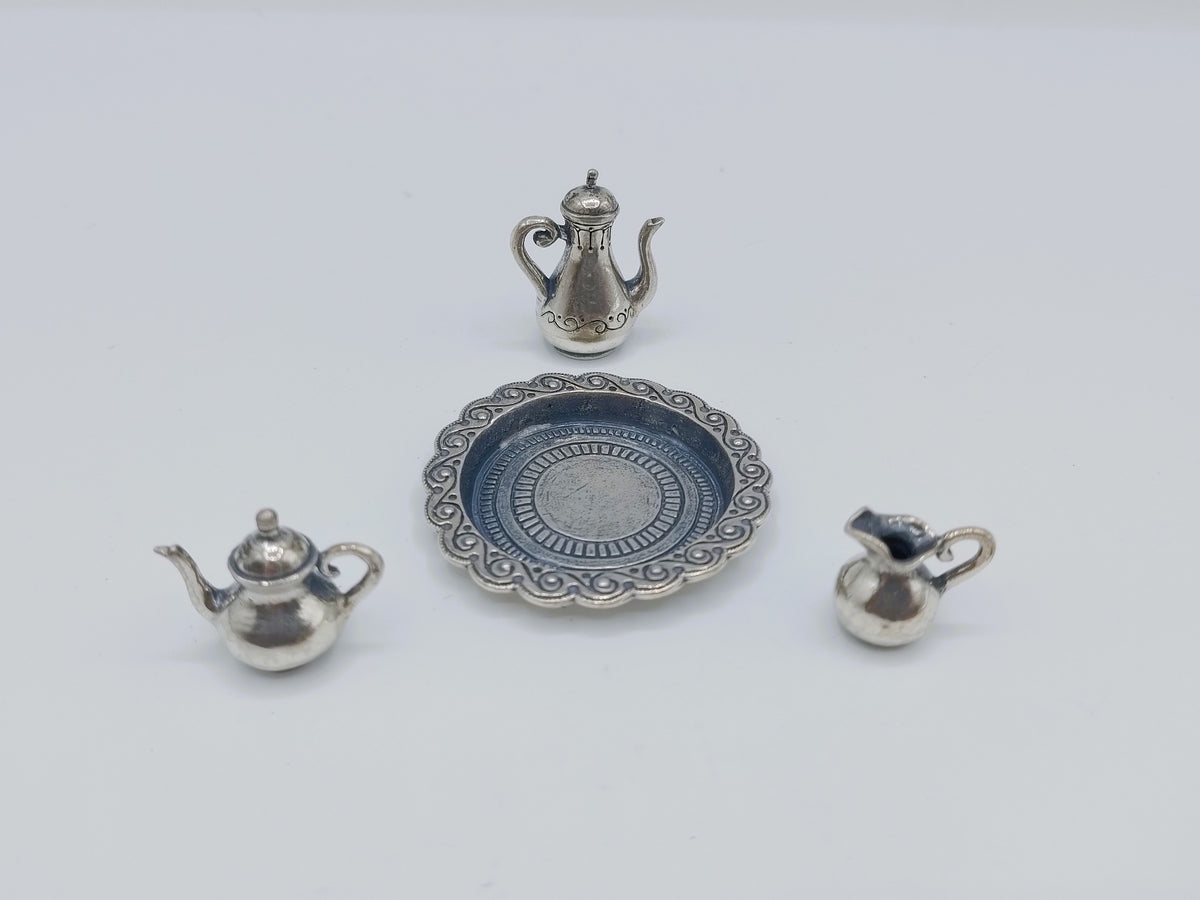 Zilveren miniatuur servies, 20e eeuws