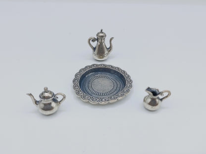 Zilveren miniatuur servies, 20e eeuws