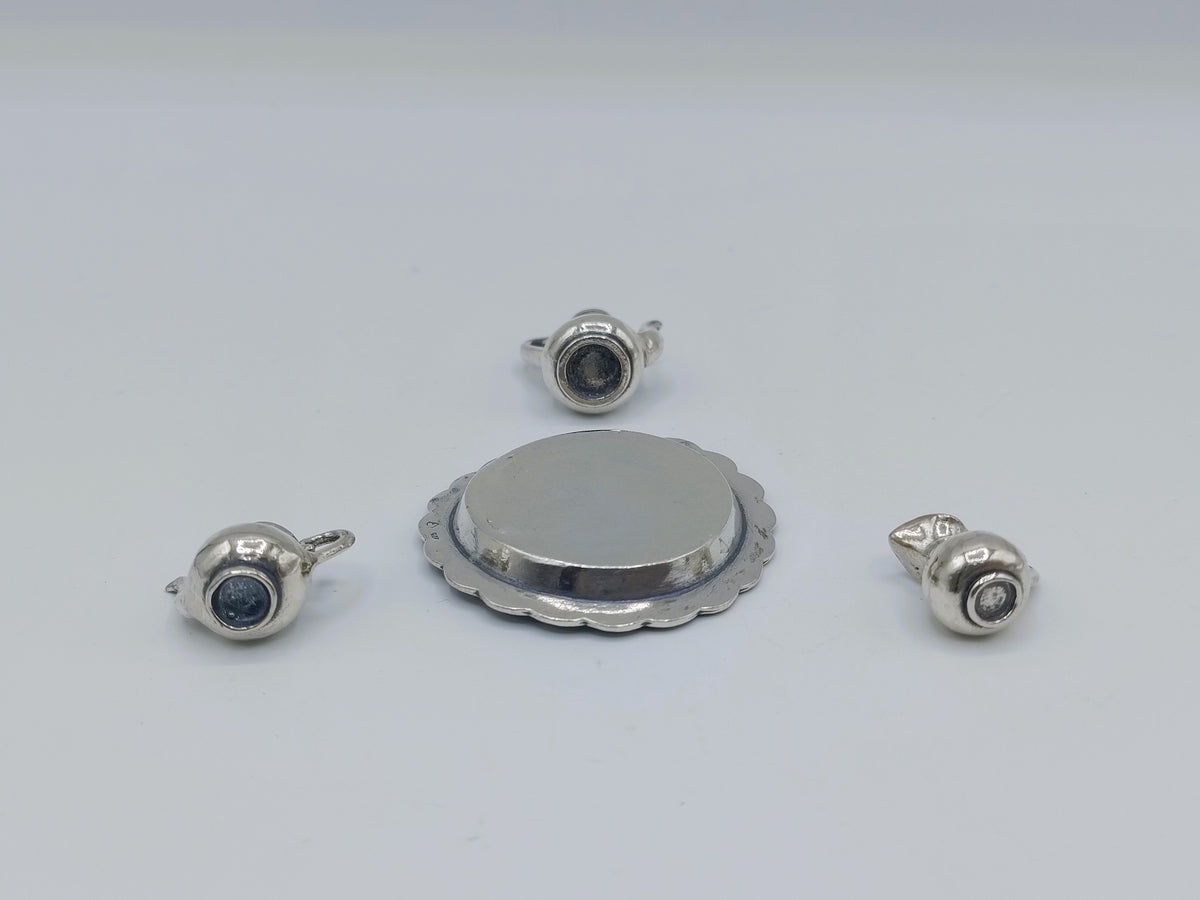 Zilveren miniatuur servies, 20e eeuws