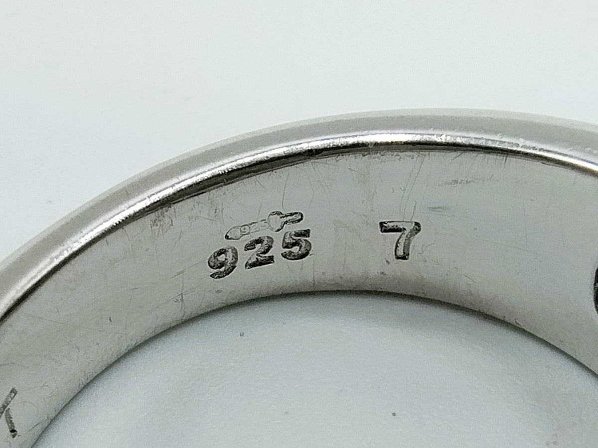 Zilveren ring, binnenkant met 925 en maat 7