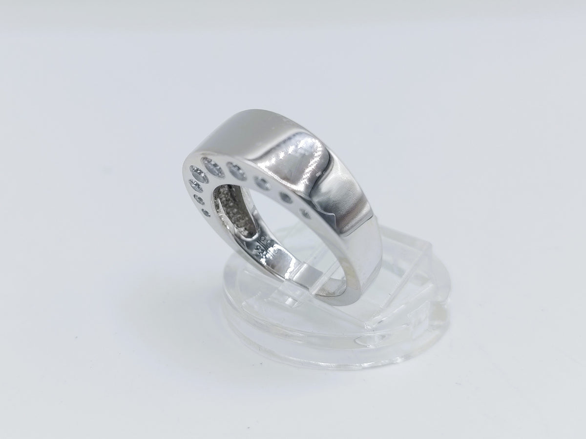 Zilveren ring met zirkonia, 925