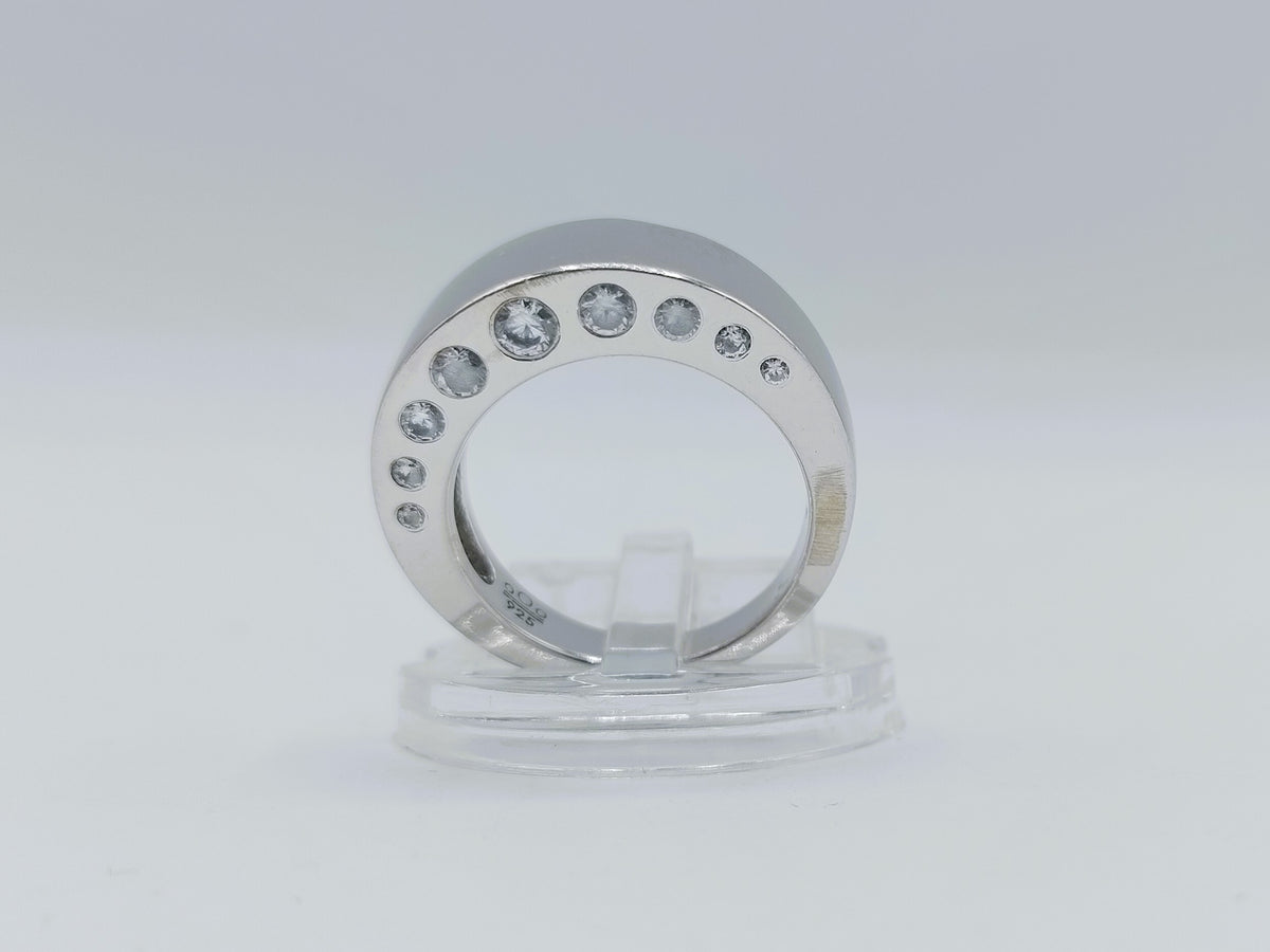 Zilveren ring met zirkonia, 925
