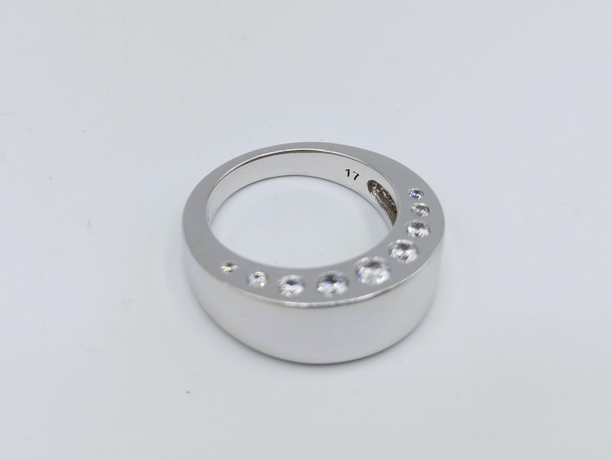Zilveren ring met zirkonia, 925