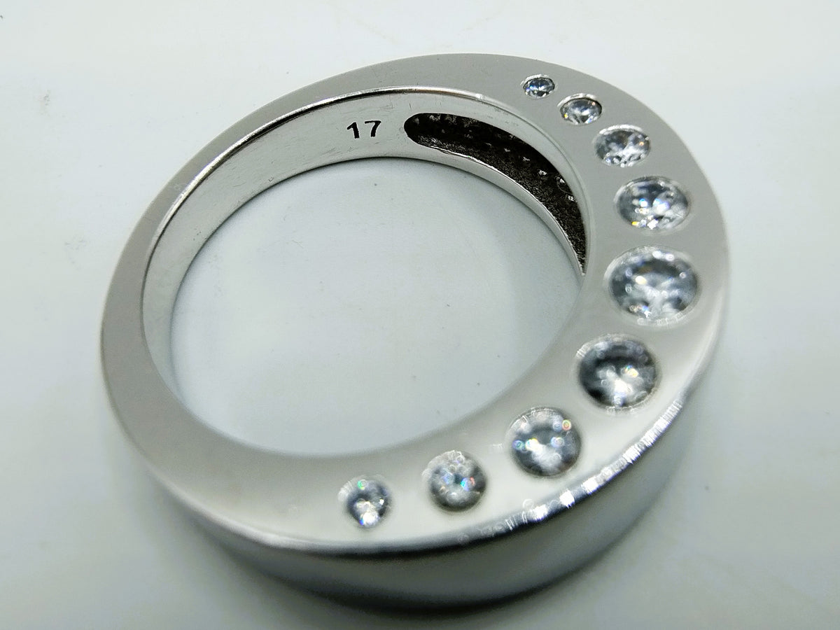 Zilveren ring met zirkonia, 925