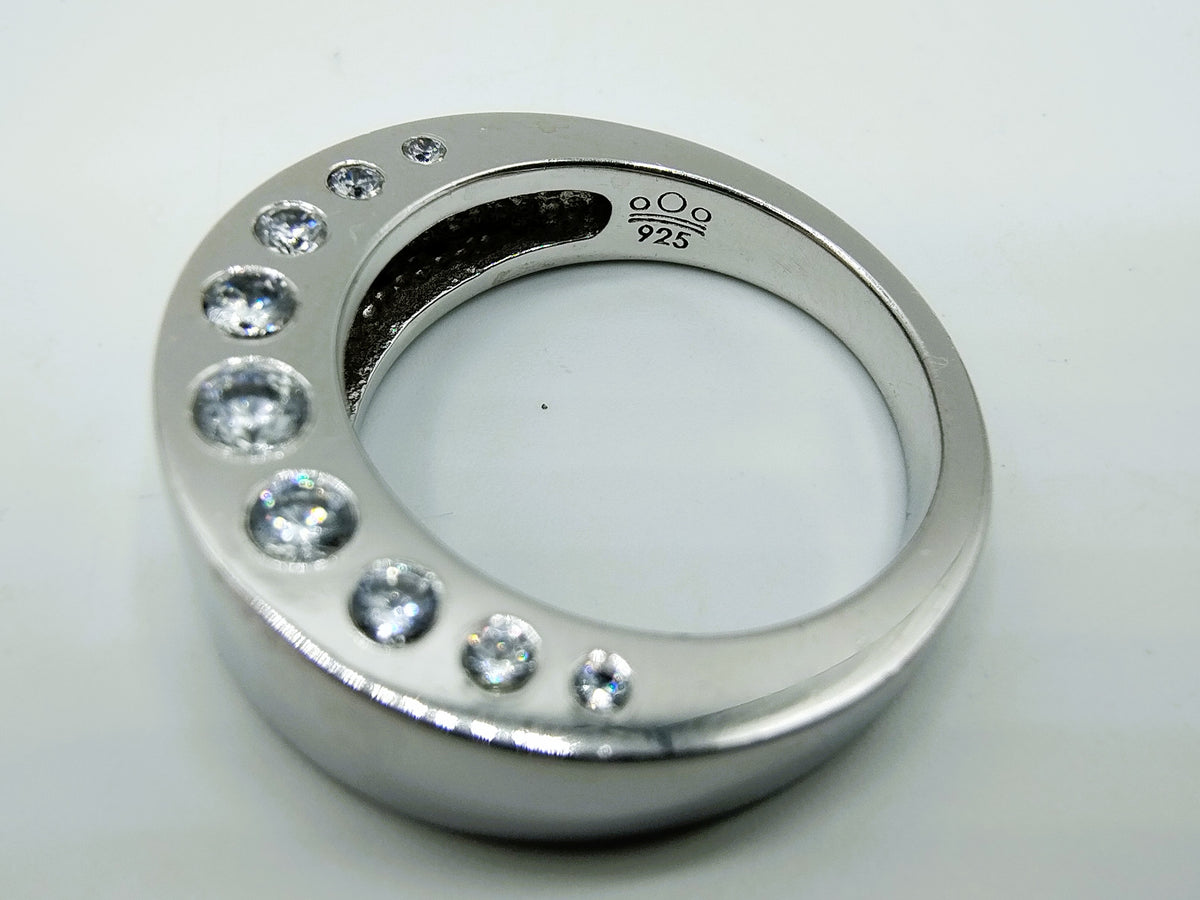 Zilveren ring met zirkonia, 925
