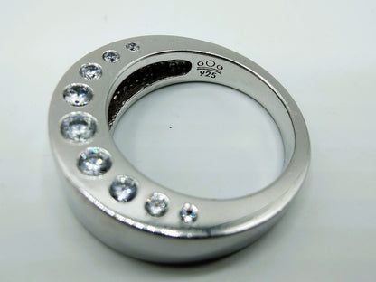 Zilveren ring met zirkonia, 925