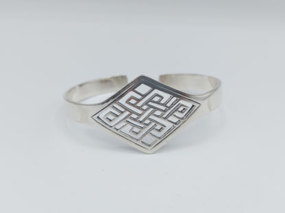 Zilveren bangle armband met Keltisch patroon, 925