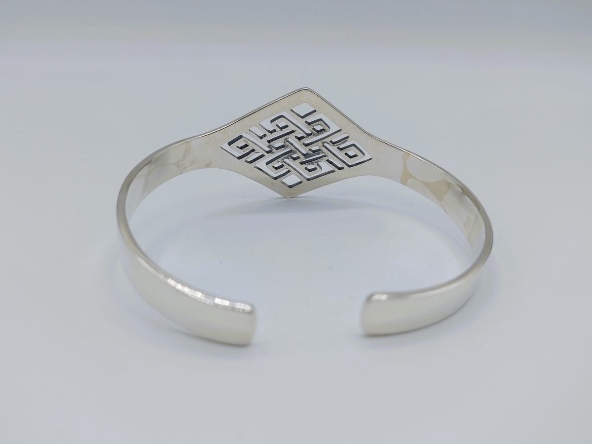Zilveren bangle armband met Keltisch patroon, 925