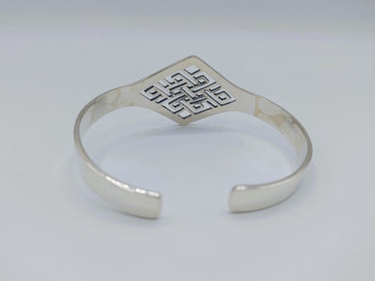 Zilveren bangle armband met Keltisch patroon, 925