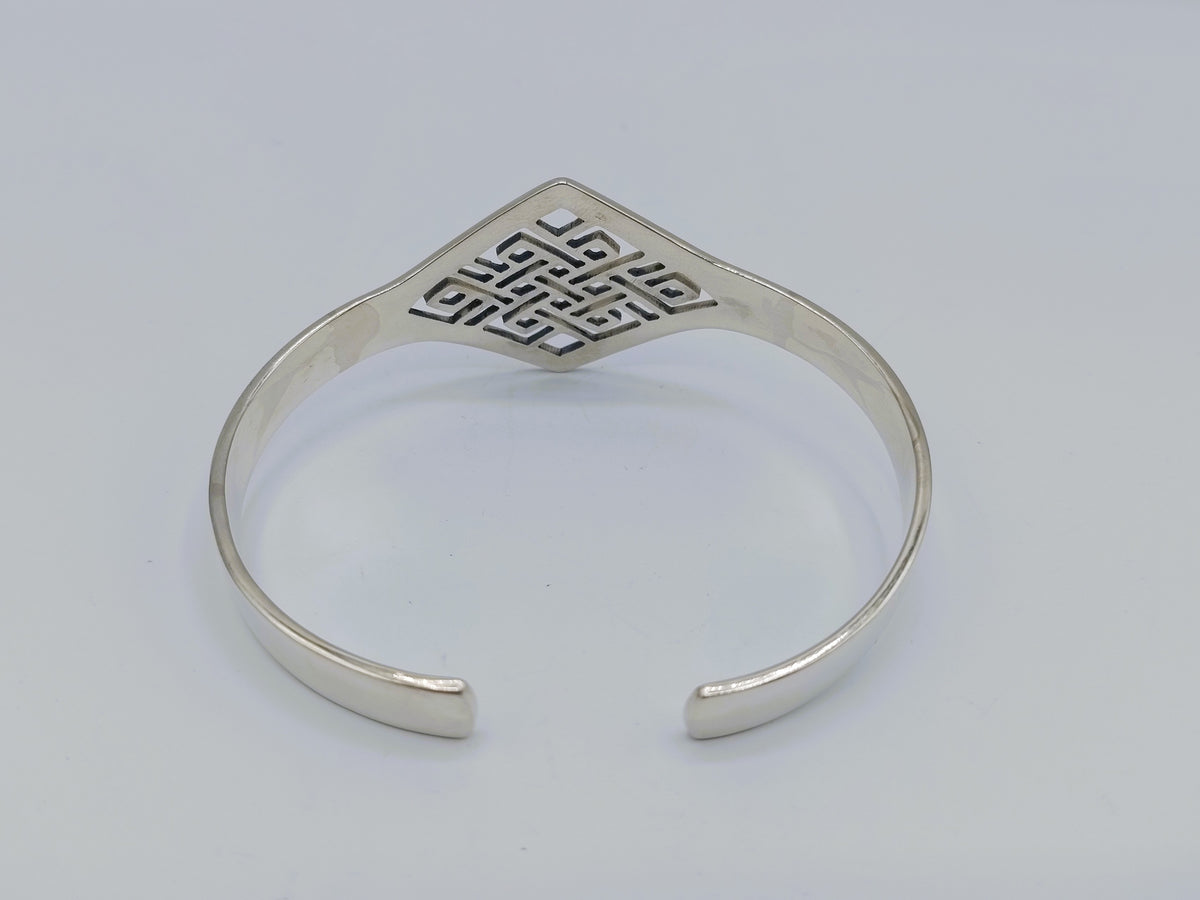 Zilveren bangle armband met Keltisch patroon, 925
