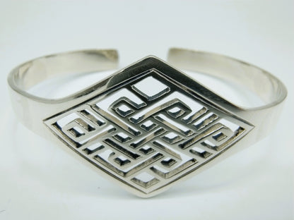Zilveren bangle armband met Keltisch patroon, 925