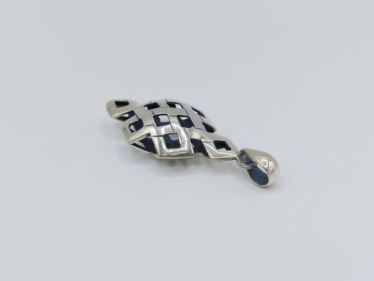 Zilveren hanger, modern design, 925